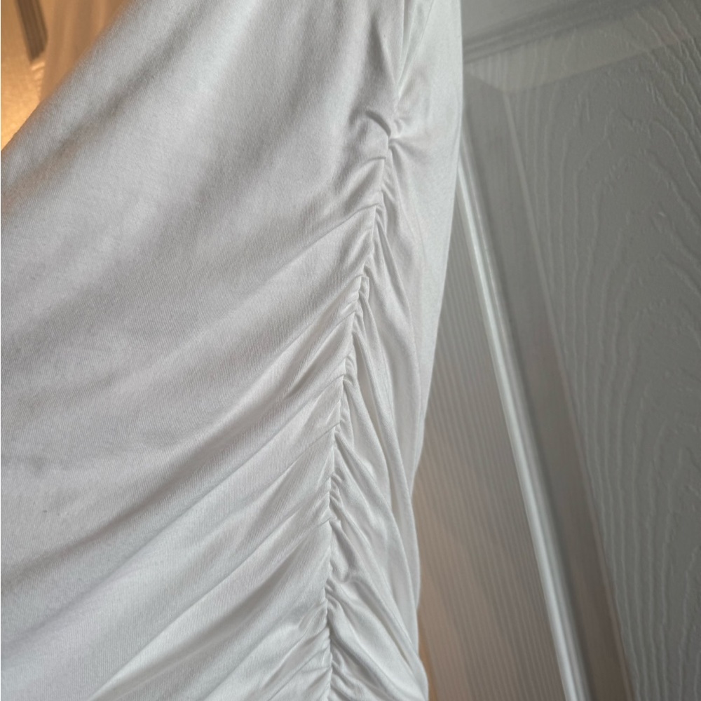 White House Black Market White Draped Cowl Neck Sleeveless Top - Picture 5 of 5